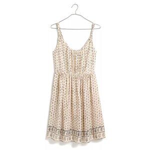NWOT Madewell Silk Sun Isle Dress in Moroccan Floral (Printed Ivory)